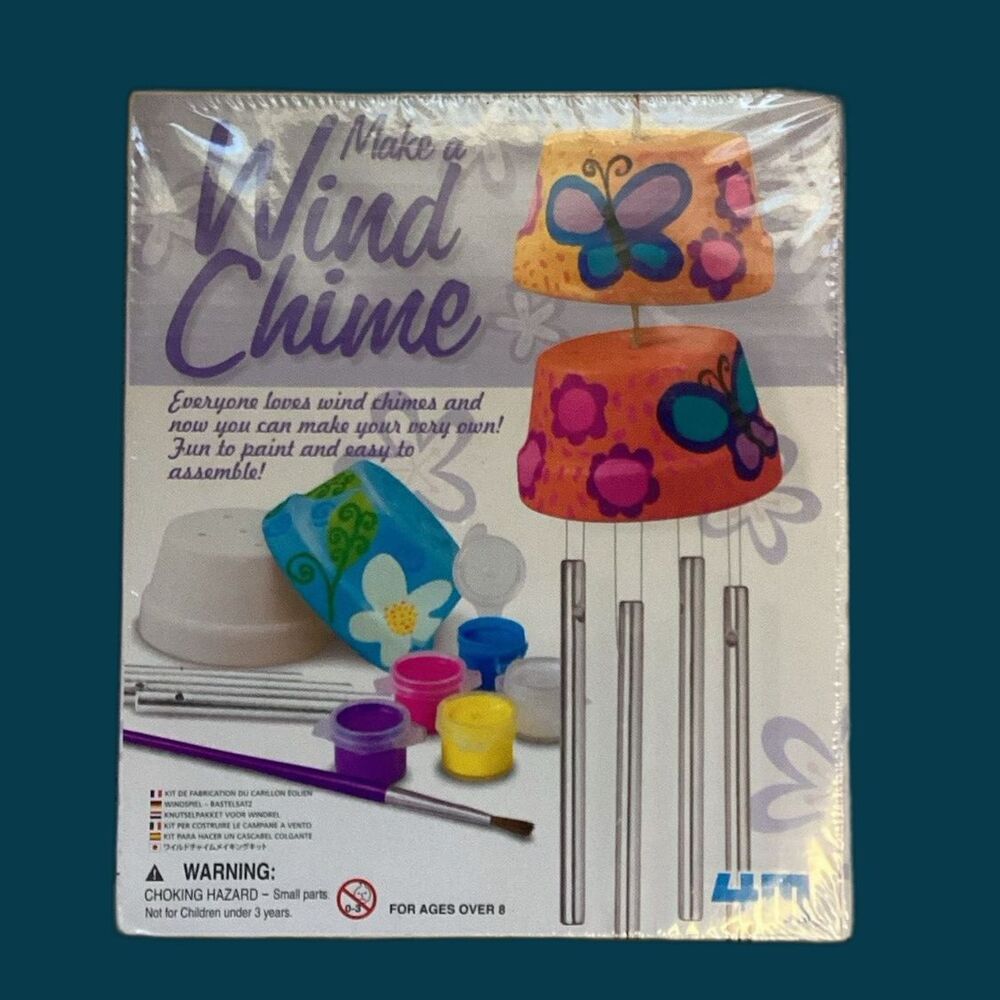 "4M" (Make a Wind Chime Kit) Family Crafting Project New In Box